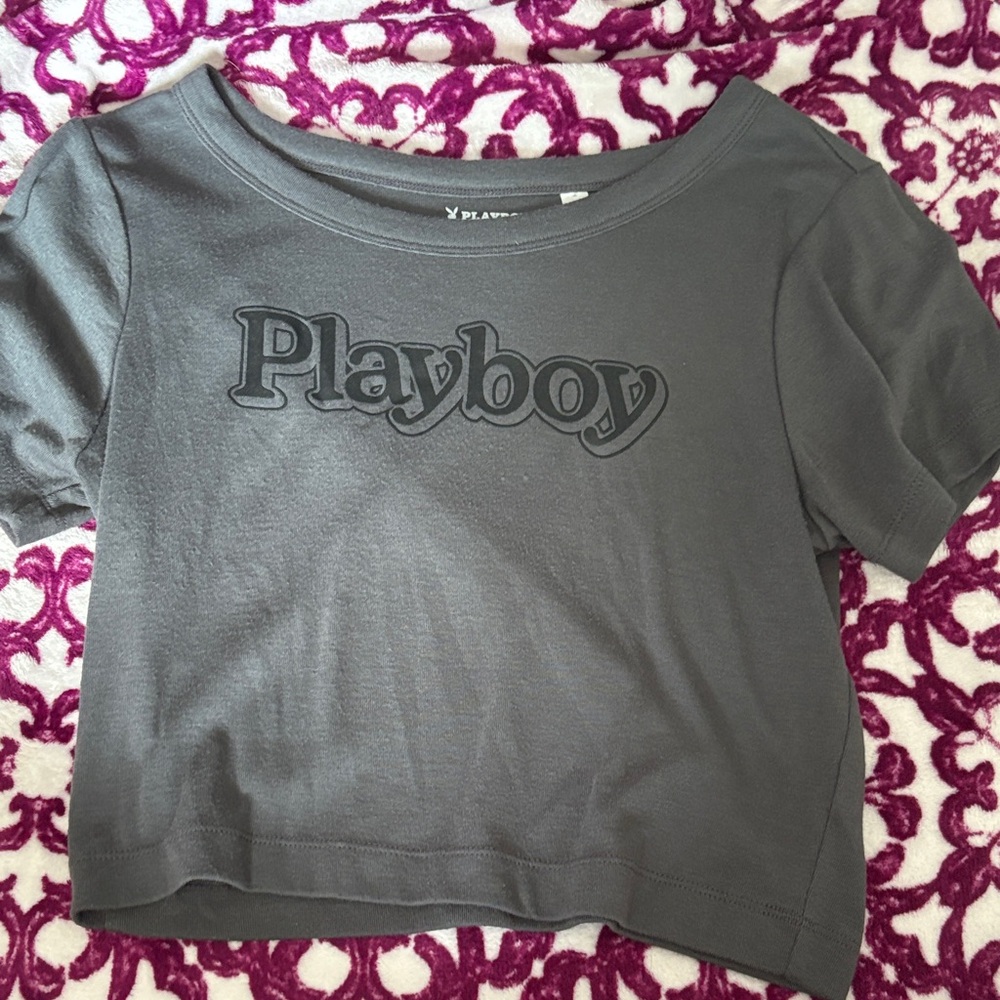 PLAYBOY Charcoal Kids Tee